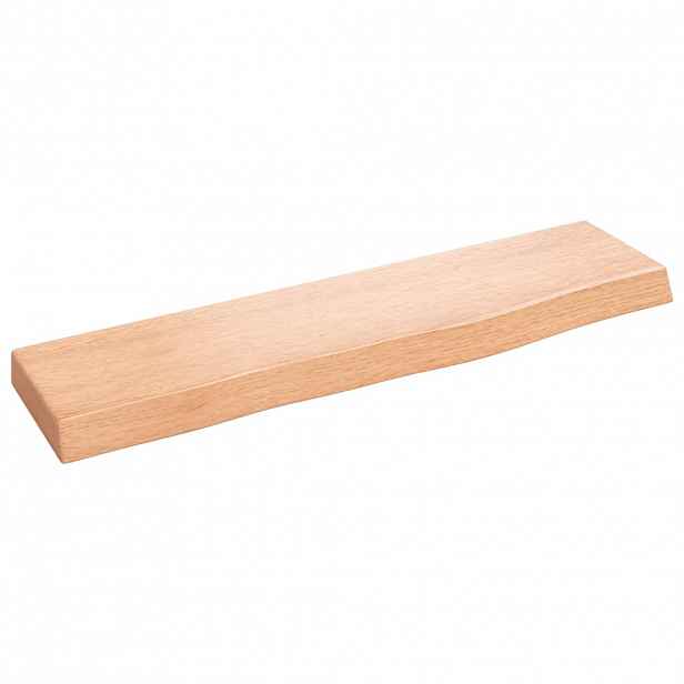 vidaXL Nástěnná police světle hnědá 40x10x2 cm ošetřený masivní dub
