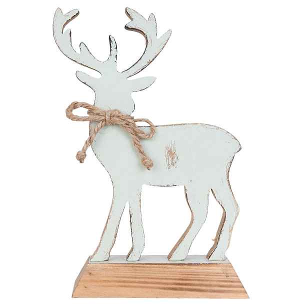 Dřevěná dekorace Jelen - 14*6*20 cm Clayre & Eef