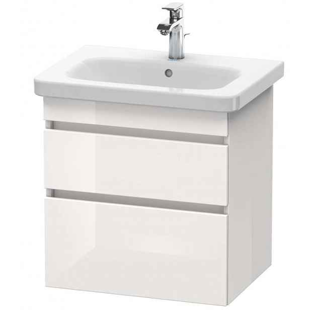 Duravit DuraStyle - Umyvadlová skříňka 61x58x45 cm, 2 zásuvky, lesklá bílá DS648002222