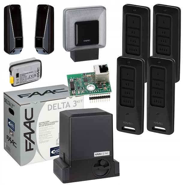 Faac DELTA3+ Smart WiFi Xwbl+ Lampa+ Pilot XT4 Fds 4ks pohon brány