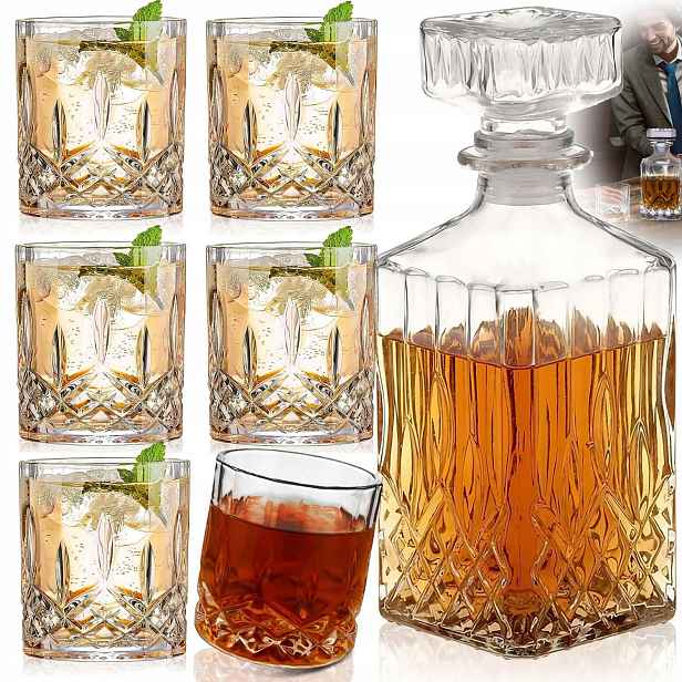 Karafa A Sklenice Sada Na Whisky Nápoje Dárek Pro Rodiny A Restaurace