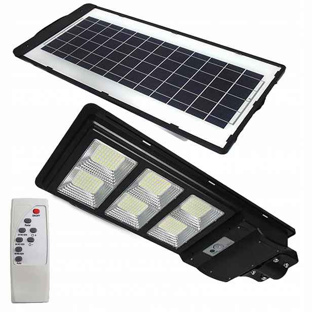 Led lampa Solární pouliční lampa 270W 6000K IP65 Černá Senzor Ovladač
