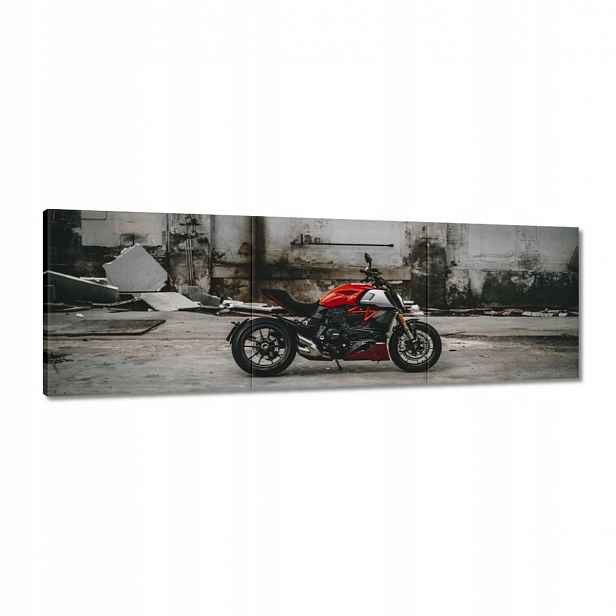 Obrazy 120x40 Červené Ducati Motocykl