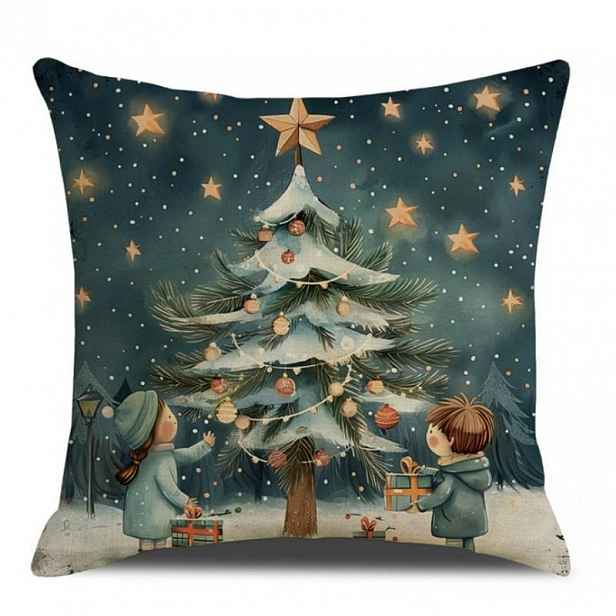 Povlak na polštář NOEL STAR 45x45 cm, barevný