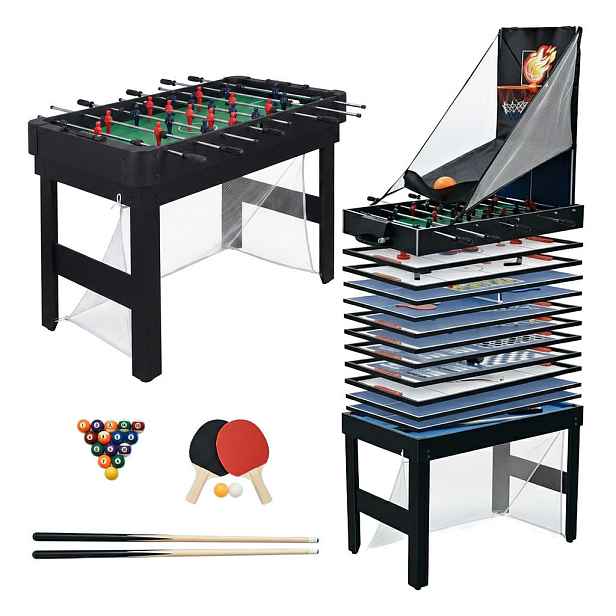 Relaxdays STŮL Černý 20 v 1