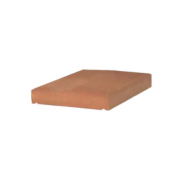 Stříška plotová hladká DITON průběžná sloupková 50 cihlová 500×500×55 mm