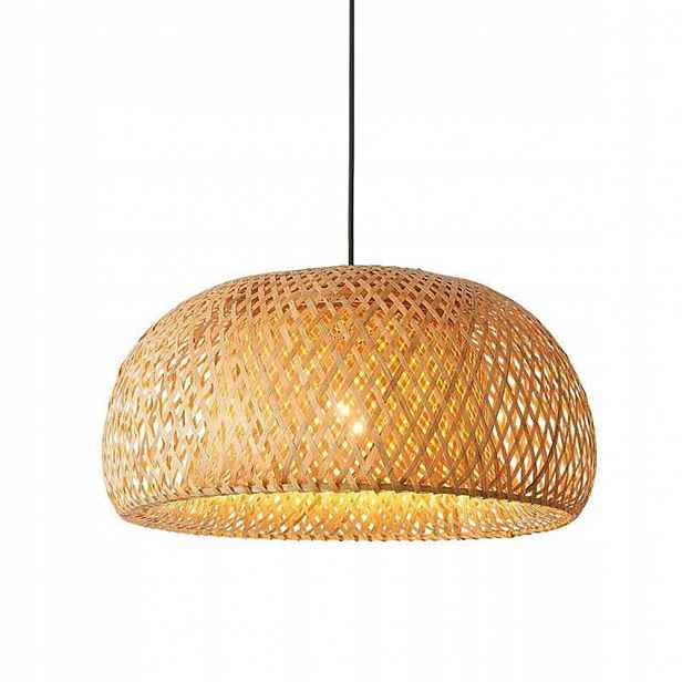 Bambusová Závěsná Lampa E27 Boho Pletená 60 cm