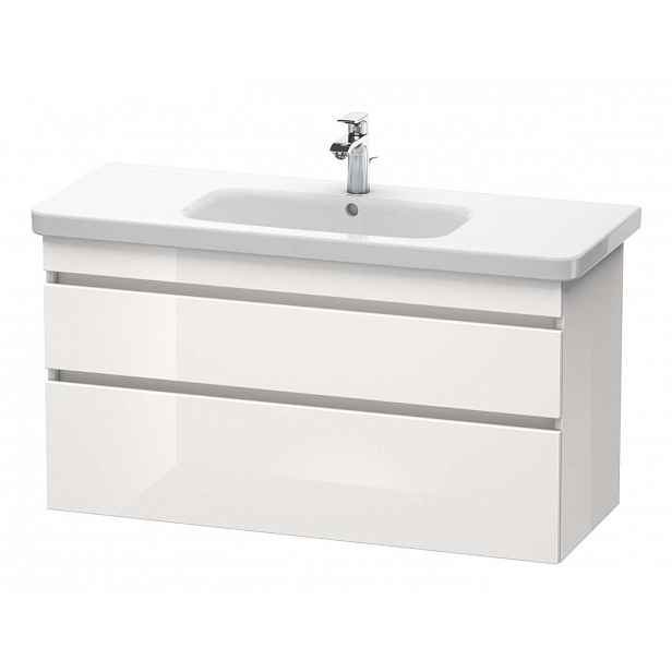 Duravit DuraStyle - Umyvadlová skříňka 61x113x45 cm, 2 zásuvky, lesklá bílá DS649502222
