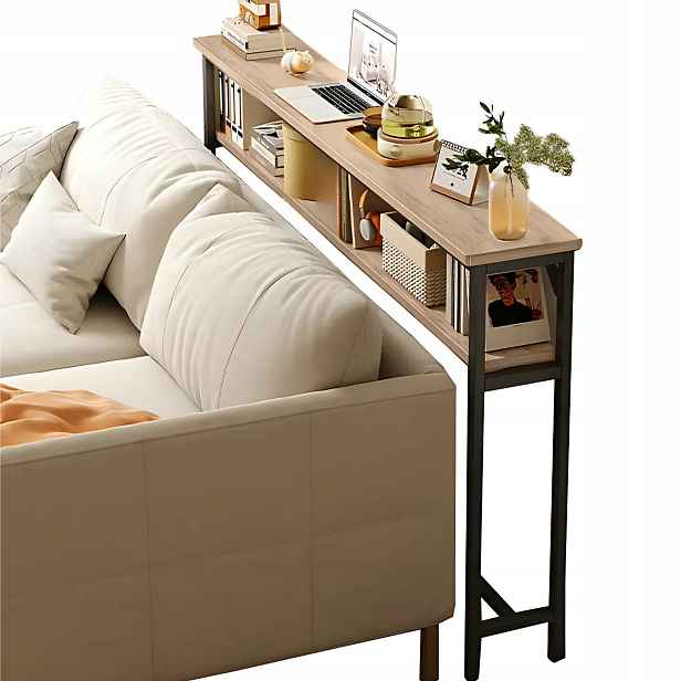 Konzola Stolek Loft Za Pohovku Regál Držák Na Květináč Obývacího Pokoje Dub Sonoma 102x100x20