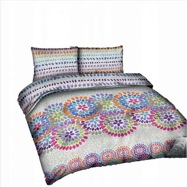Povlečení 220x200 deSATIN Ranforce R17 Barevné listy
