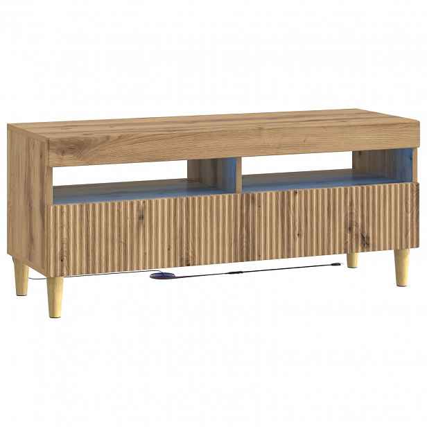 vidaXL LED TV skříň ARNHEM 100 x 35 x 43 cm Dub artisan