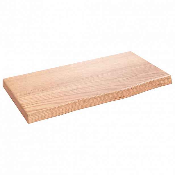 vidaXL Nástěnná police světle hnědá 40x20x2 cm ošetřený masivní dub