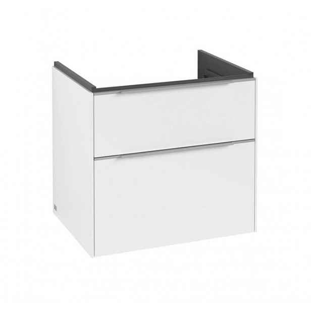 Villeroy & Boch Subway 3.0 - Umyvadlová skříňka 62x58x48 cm, 2 zásuvky, bílá C576L0VF