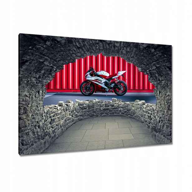 Obrazy 90x60 Bílo-červená Yamaha