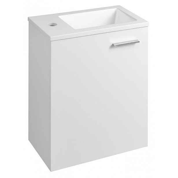 AQUALINE - ZOJA skříňka s umyvadlem z litého mramoru 40x22 cm, bílá 51049A-01