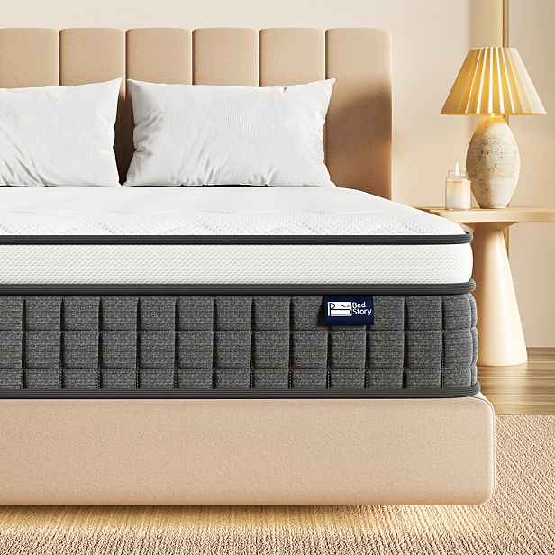 TEMU Bedstory Kapesová Pružinová Matrace H3/H4 - 20 cm Vysoká, Pěnový & Prodyšný Potah, Izolace Pohybu & Podpora Držení Těla