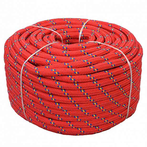 vidaXL Námořní lodní lano z polypropylenu 18 mm 50 m červené