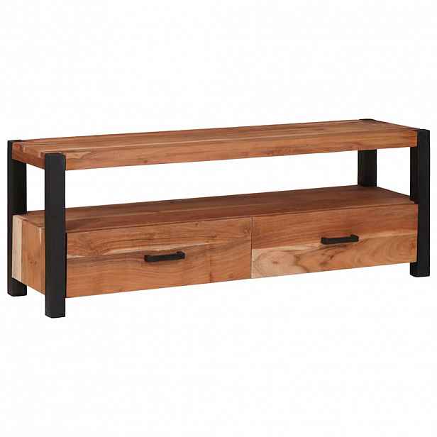 vidaXL Televizní skříň Hnědá 110 x 30 x 40 cm masivní akáciové dřevo