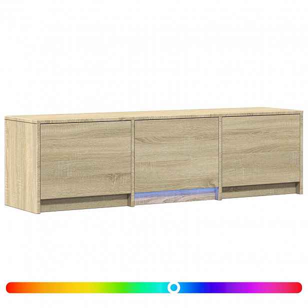 vidaXL TV skříň s LED 140 x 34 x 40 cm Dub sonoma Dřevěný materiál