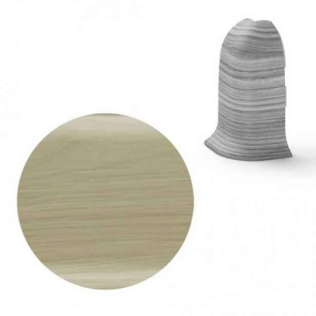 Vnější roh k soklu Naturel dub polární , PVC délka 0,5 cm, výška hrany 56 mm, NATNGTZ73