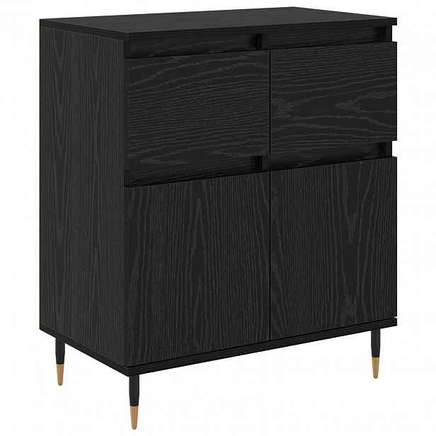 vidaXL Servírovací skříň se zásuvkou Černý dub 60 x 35 x 70 cm