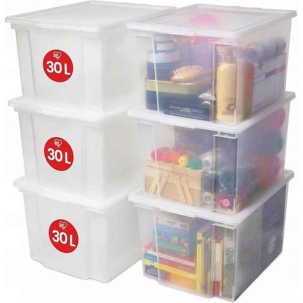 Iris Ohyama Krabice Na Skladování 30 L 142223 4 kusů – plus bonus