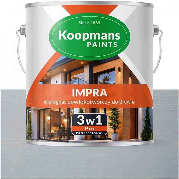 Koopmans Impra 3v1 Pro Lazura na dřevo fasády 040 Šedá Chorvatská 2,5L