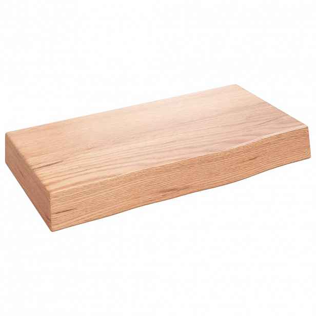 vidaXL Nástěnná police světle hnědá 40x20x6 cm ošetřený masivní dub