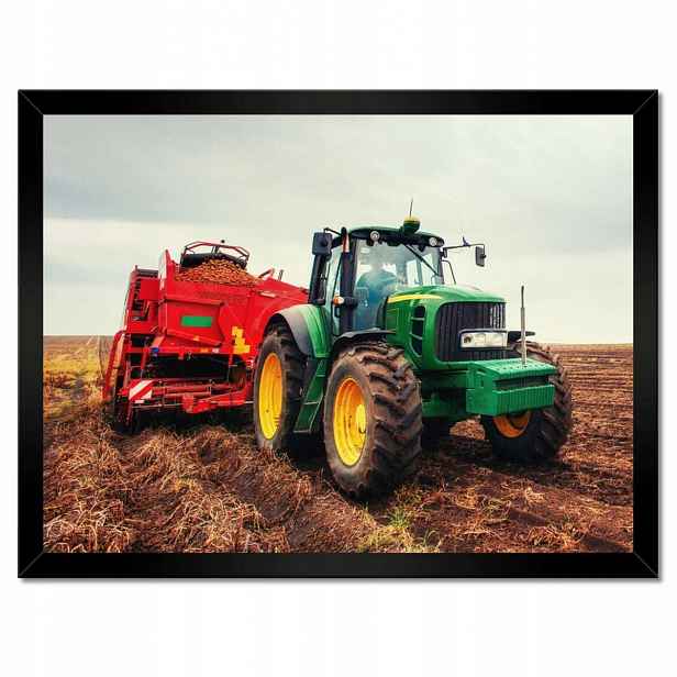 Plakáty v rámu 40x30 Traktor kosatka pole farmář