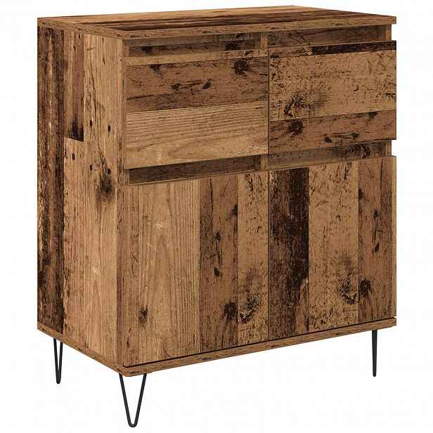vidaXL Servírovací skříň Staré dřevo 60 x 35 x 70 cm