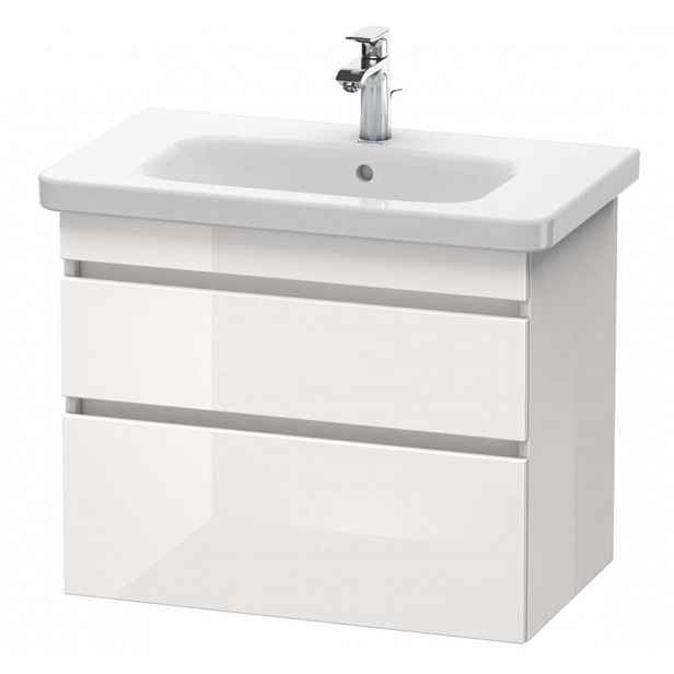 Duravit DuraStyle - Umyvadlová skříňka 61x73x45 cm, 2 zásuvky, lesklá bílá DS648102222
