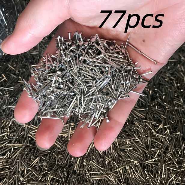 TEMU 77 malých hřebíků. 2cm hřebíky. Hřebíky na koberce. Ručně vyráběné hardwarové doplňky, hřebíky na rámy obrazů, mini hřebíky pro kutily