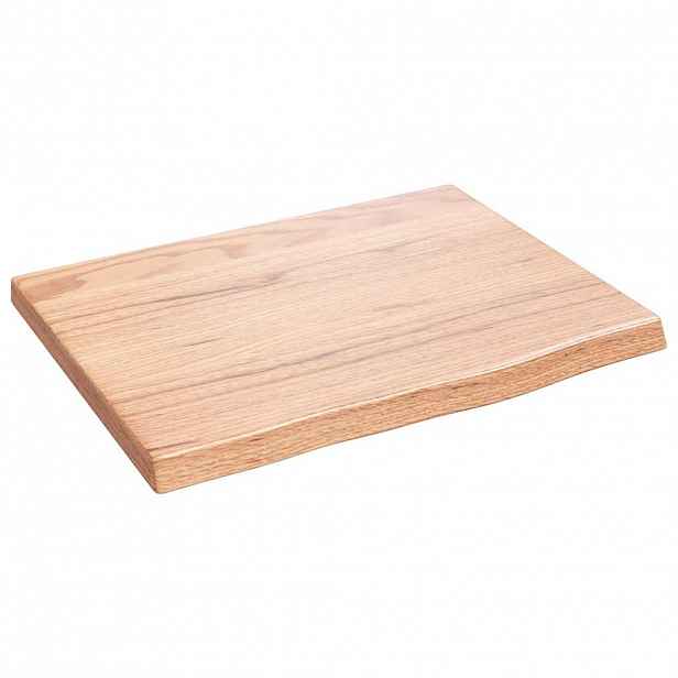 vidaXL Nástěnná police světle hnědá 40x30x2 cm ošetřený masivní dub