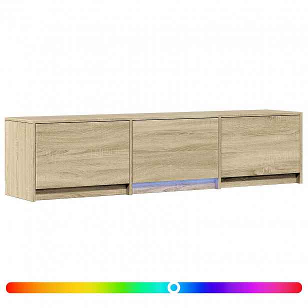 vidaXL TV skříň s LED 165 x 34 x 40 cm Dub sonoma Dřevěný materiál