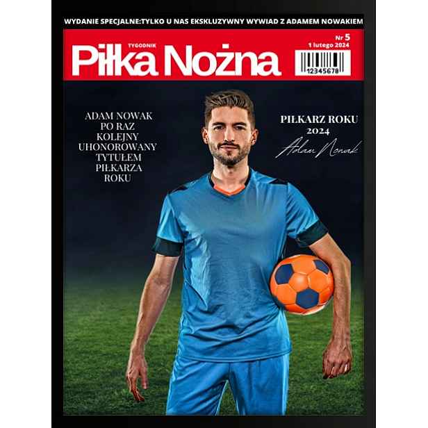 Fotbalová obálka časopisu dárek plakát v rámečku pro fotbalistu 30x20 cm