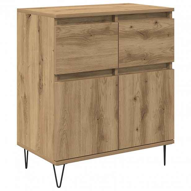 vidaXL Servírovací skříň Artisanový dub 60 x 35 x 70 cm