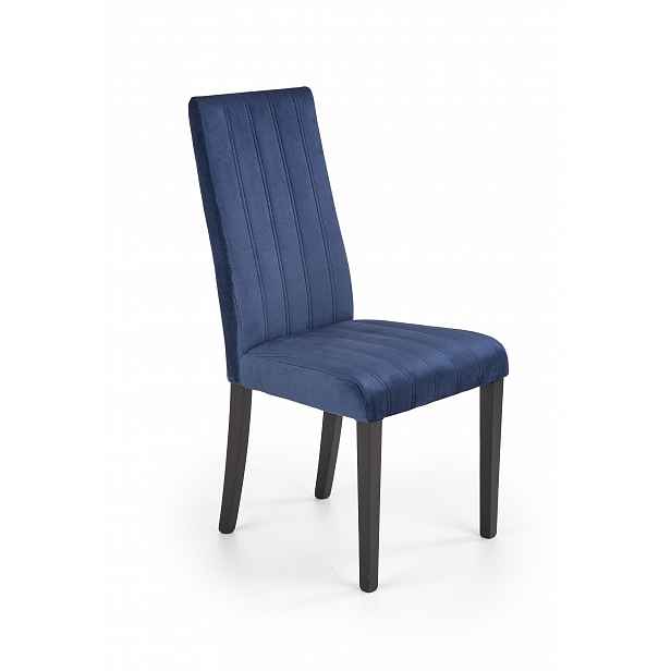 Čalouněná jídelní židle, modrá