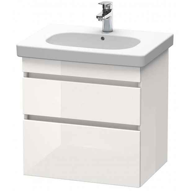 Duravit DuraStyle - Umyvadlová skříňka 61x93x45 cm, 2 zásuvky, lesklá bílá DS648302222