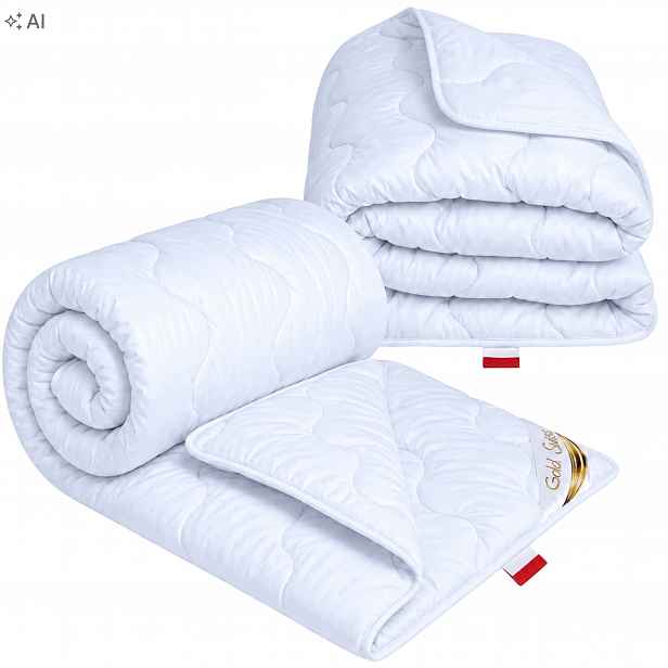 Přikrývka 135x200 CM Celoroční Teplá Nadýchaná Antialergická Premium Gold
