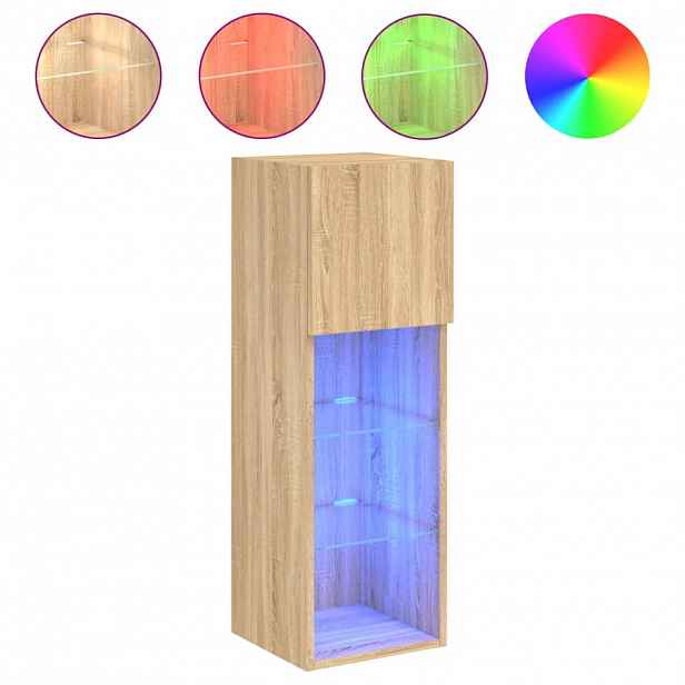 vidaXL TV skříňka s LED osvětlením dub sonoma 30,5 x 30 x 90