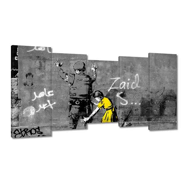 Obrazy 150x80 Banksy dívka