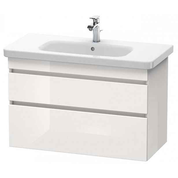 Duravit DuraStyle - Umyvadlová skříňka 61x93x45 cm, 2 zásuvky, lesklá bílá DS648202222