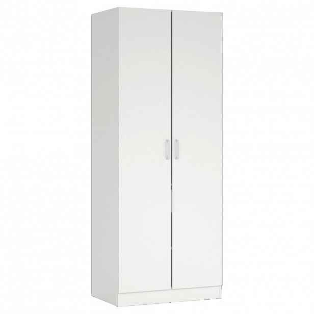 P & B ŠATNÍ SKŘÍŇ S OTOČNÝMI DVEŘMI, bílá, 78,5/200,4/49,75 cm