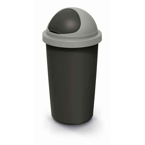 Prosperplast Odpadkový koš COMPACTO ROLL 30 L černý/světle šedý