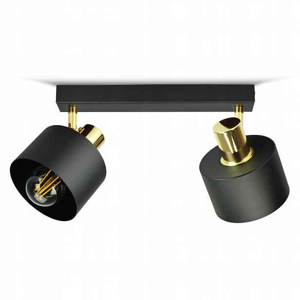 Stropní Svítidlo Lustr Stropní Svítidlo Černá Zlatá Classic Spot BG2 Led E27
