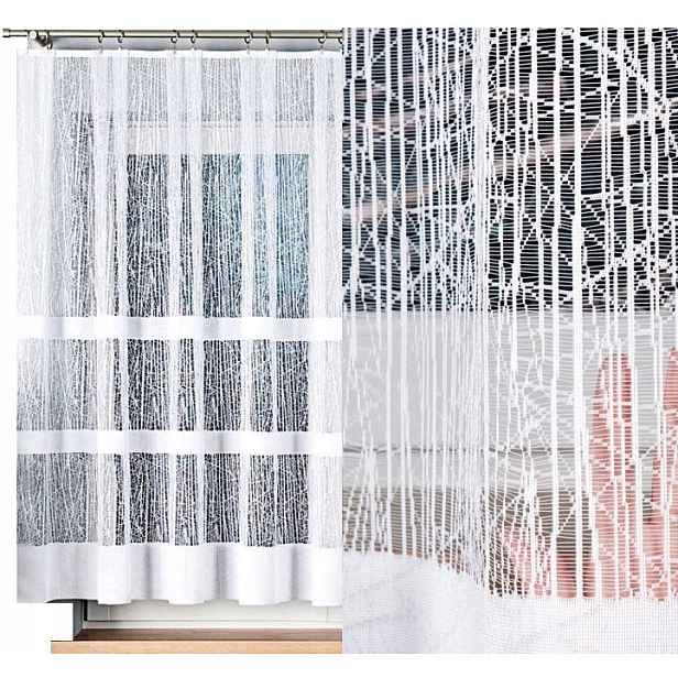 Záclona 400x150 cm rovná (hotová) s lemováním