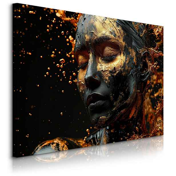 Muralo OBRAZ NA PLÁTNĚ do Obývacího Pokoje Portrét Ženy Abstrakce Glamour 3D 90cm x 60cm