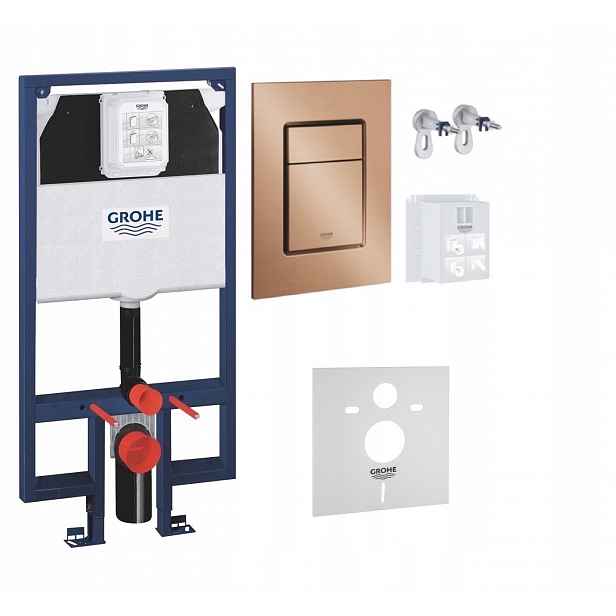 Kompletní podomítkový Wc set 5v1 – stojan Grohe Slim tlačítko
