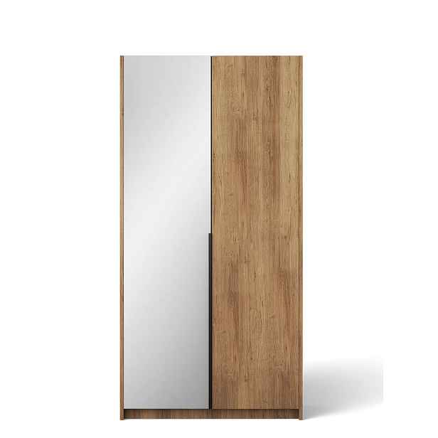 ADRK Šatní skříň se zrcadlem Alena 100 cm dub Artisan