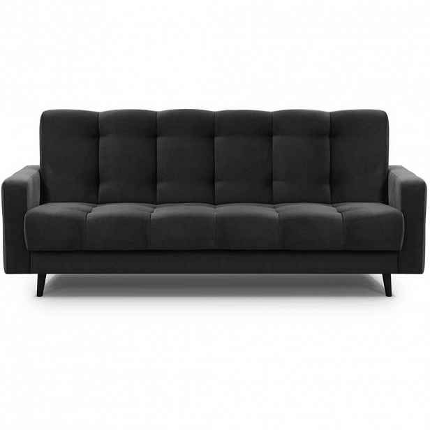 Beautysofa 3MÍSTNÁ rozkládací pohovka Nancy Bis, černá